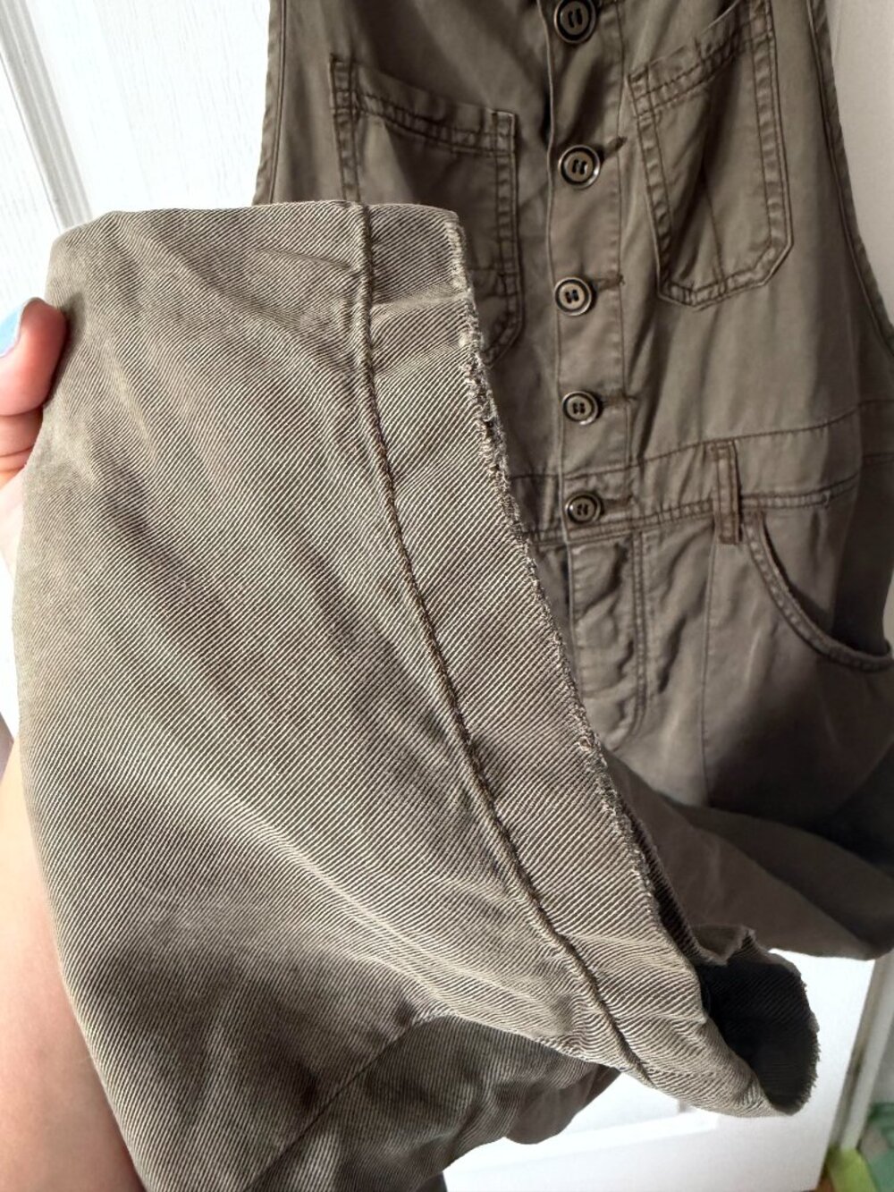 Anthropologie PIlcro Olive Green Painters Overalls Size 30 - Picture 8 of 15